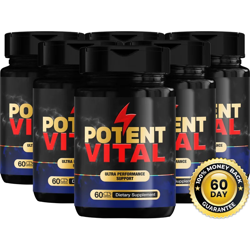 PotentVital Men's Wellness Relief Supplement — 6 Bottle / 180 Day Pack